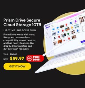 Prism Drive Secure Cloud Store 10TB