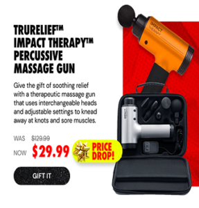 truRelief Impact Therapy Percussive Massage Gun