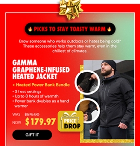 Gamma Graphene-Infused Heated Jacket